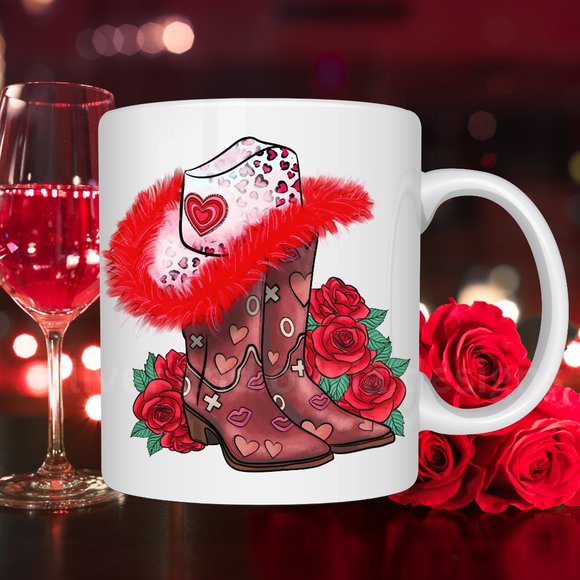 Valentines Day Mugs - Pink Skeleton - Picture 2 of 8